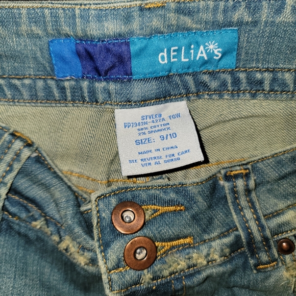 dELiA*s Back Flap Pocket Boot Cut Jean - Size 9/10 - Vintage Light Wash - Picture 3 of 7